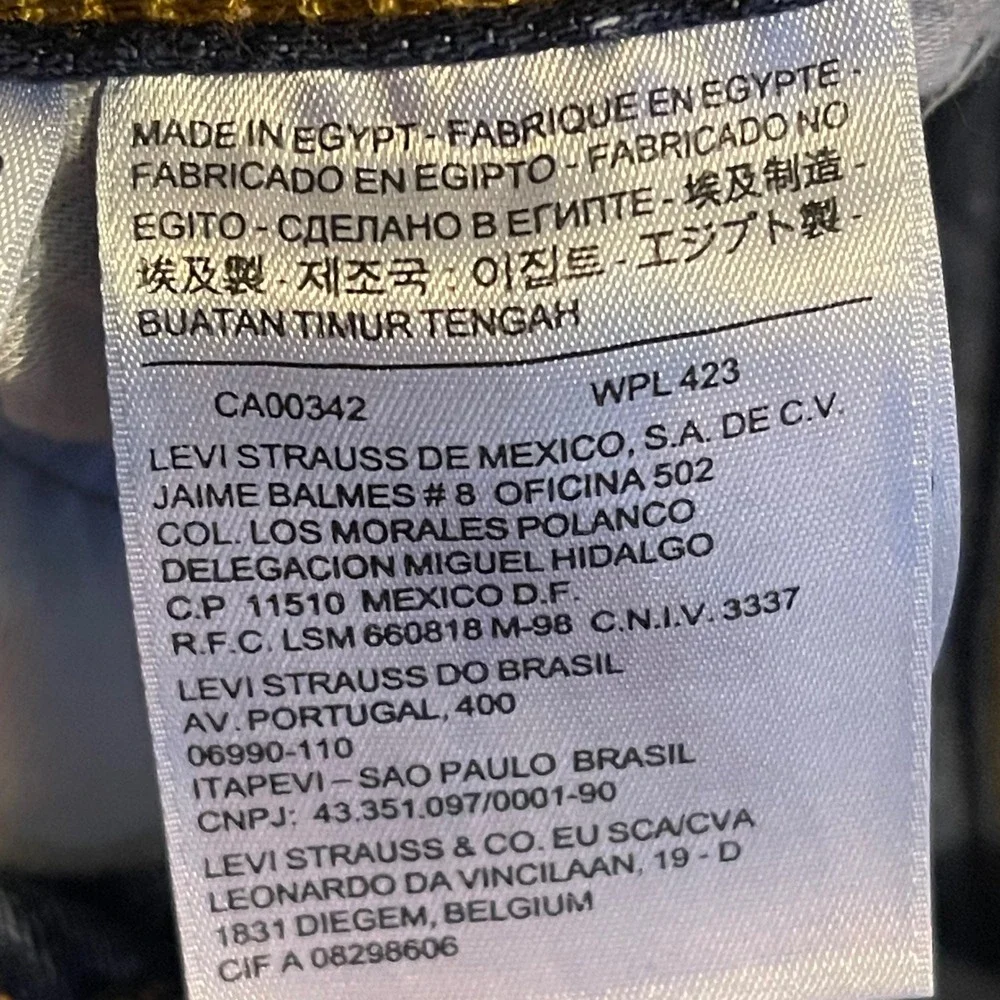 Levi's 501 Jeans Mens 36x30 Light‎ Wash Button Fly Denim Blue Streetwear (34x29)